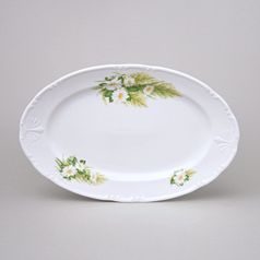 Mísa oválná 32 cm, Thun 1794, karlovarský porcelán, CONSTANCE 80262 kopretiny