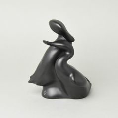 Kačeny 15,5 x 11,5 x 18 cm, fond černý, Porcelánové figurky Duchcov