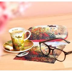 Claude Monet Artist's house set of Cup 100 ml espresso + saucer 8 cm + spectacle case, Goebel