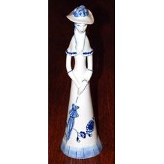 Lady with umbrella 30cm, Original Blue Onion Pattern, QII