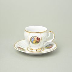 The Three Graces: Cup and saucer 150 ml / 14 cm, Thun 1794 Carlsbad porcelain, BERNADOTTE