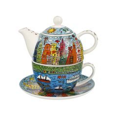 Tea for One James Rizzi - My New York City Day, Porcelain, 15,5 / 15,5 / 15,5 cm, Goebel