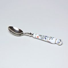 Luxury coffee spoon 16,5 cm, Original Blue Onion Pattern + gold + ruby red