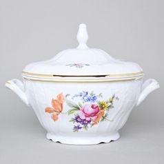 Soup tureen 2,5 l, Thun 1794 Carlsbad Porcelain, BERNADOTTE Meissen Rose
