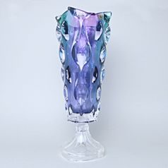 Váza SAMBA Dark Gradient 40,5 cm na nožce, Bohemia Treasury