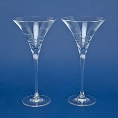 Set 2 vysokých martini / koktejl sklenic 250 ml, Swarovski Crystals
