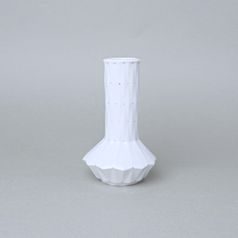 Vase mini Diamond White (shape 1), White + Black Dots, 13 cm, Goldfinger Porcelain