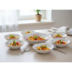 Růžová linka: Talířová sada pro 6 osob, Thun 1794, karlovarský porcelán, BERNADOTTE růžičky