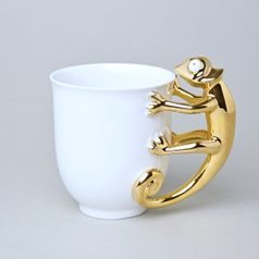 Hrnek ZOO chameleon 400 ml, GOLD, 12 cm, porcelán Goldfinger