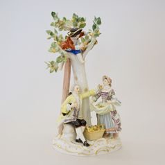 Strom a sadaři 30 cm, figurky Míšeňský porcelán