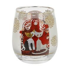 Svícen Templi dell amore 8,5 / 8,5 / 9,5 cm, sklo, Kočky Goebel R. Wachtmeister