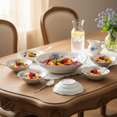 Compot set for 6 persons, Thun 1794 Carlsbad porcelain, ROSE 80283
