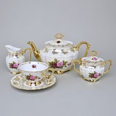 Tea set for 6 pers., Cecily roses, Carlsbad