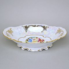 Koš na chléb / mísa na ovoce 33 x 24 x 7,5 cm, Tři Grácie, porcelán QueensCrown