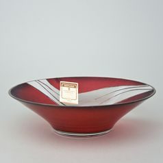 Studio Miracle: Bowl Red, 27 cm, Hand-decorated by Vlasta Voborníková