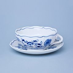 Coup soup 250 ml with one handle + saucer 17,5 cm, Original Blue Onion Pattern