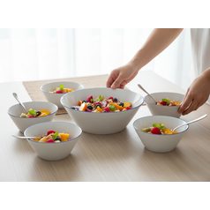 Plate set for 6 persons, Thun 1794 Carlsbad porcelain, TOM blue