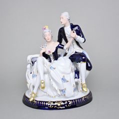Kanapíčko rokoko 22 x 17,5 x 26 cm, Isis, Porcelánové figurky Duchcov