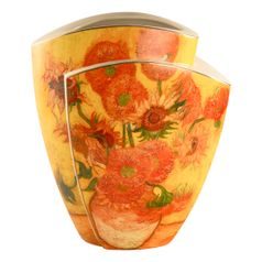 Vase Vincent van Gogh - Sunflowers, 36 / 21 / 43 cm, Porcelain, Goebel