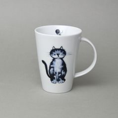 Hrnek Monza 0,35 l - kočka - náhodný dekor, 12 cm, Český porcelán a.s.