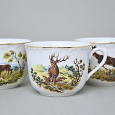 Cup (mug) R 0,25 l, Hunting, gold line - random motive, Cesky porcelan a.s.