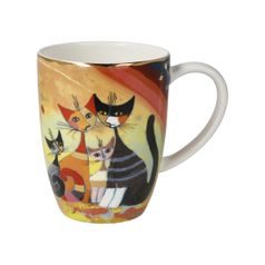 Hrnek 400 ml, Gatti in autunno 12,5 / 9 / 11 cm, jemný kostní porcelán, Goebel