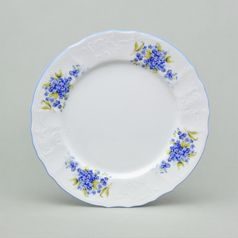 Plate dining 25 cm, Thun 1794 Carlsbad porcelain, BERNADOTTE Forget-me-not-flower