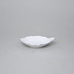 Petitka 11 cm (malá přílohová mistička), Thun 1794, karlovarský porcelán, BERNADOTTE mráz, platinová linka