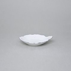 Pettite side-dish 11 cm, Thun 1794 Carlsbad porcelain, BERNADOTTE frost, Platinum line