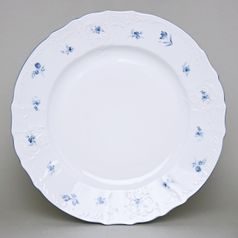 Dish round 32 cm, Thun 1794 Carlsbad porcelain, BERNADOTTE blue flower