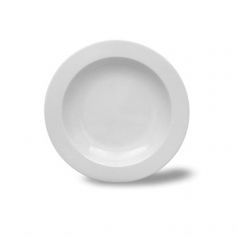 Plate deep 23 cm, Praktik white, Thun 1794, karlovarský porcelán