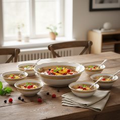 Dining set for 6 pers., Thun 1794 Carlsbad porcelain, Marie Louise 88003