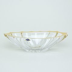 Crystal Bowl Plantica Jardiniera, Gold Rim, 365 mm, Aurum Crystal