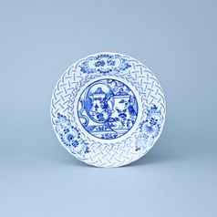Annual plate, wall 18 cm, 160 years of Cesky porcelan (1864-2024), Original Blue Onion Pattern