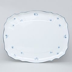 Tray square 40 cm, Thun 1794 Carlsbad porcelain, BERNADOTTE blue flower