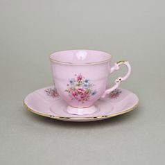 Cup 140 ml and saucer coffee, decor 13, Leander, rose china