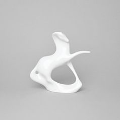 Hřebec levý 15,5 x 5 x 16 cm, Bílá, Porcelánové figurky Duchcov