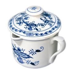 Mug Warmer 0,9 l with side spout and lid, Original Blue Onion Pattern