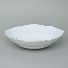 Bowl 25 cm, Thun 1794 Carlsbad porcelain, BERNADOTTE gold line