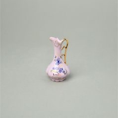 Karafka mini 9 cm, Adélka 419, Růžový porcelán z Chodova
