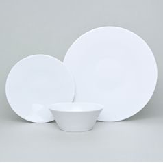 Bohemia White, Plate set for 6 persons, Pelcl design, Cesky porcelan a.s.