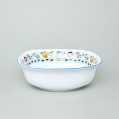 Salad bowl square 21 cm, COLOURED ONION PATTERN