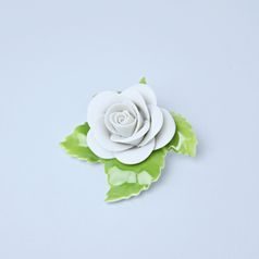 Rose on table - white 7 x 7,5 x 3,5 cm, Unterweissbacher porcelain