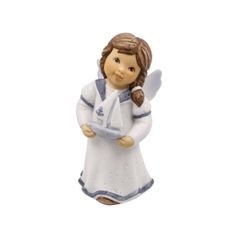 Andílek s plachetničkou, 4 / 4,5 / 8,5 cm, Nina & Marco, biskvitový porcelán, Goebel