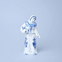 Stařenka s uzlíčkem, 15,5 cm, porcelánové figurky, Cibulák, originální z Dubí