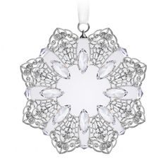 Christmas Ornament / Snowflake, 70 x 75 mm, Crystal Gifts and Decoration PRECIOSA