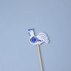 Easter decoration Rooster on skewer , 5,6 x 5,1 cm, Original Blue Onion Pattern