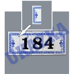 House number - left edge - porcelain 8 x 55 x 110 mm