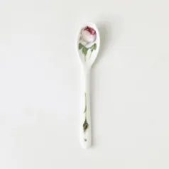 Redoute Rose: Lžička 14 cm, anglický kostní porcelán Roy Kirkham