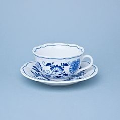 Cup and saucer mirror C/1 + ZC1, 200 ml / 15,5 cm for tea, Original Blue Onion Pattern